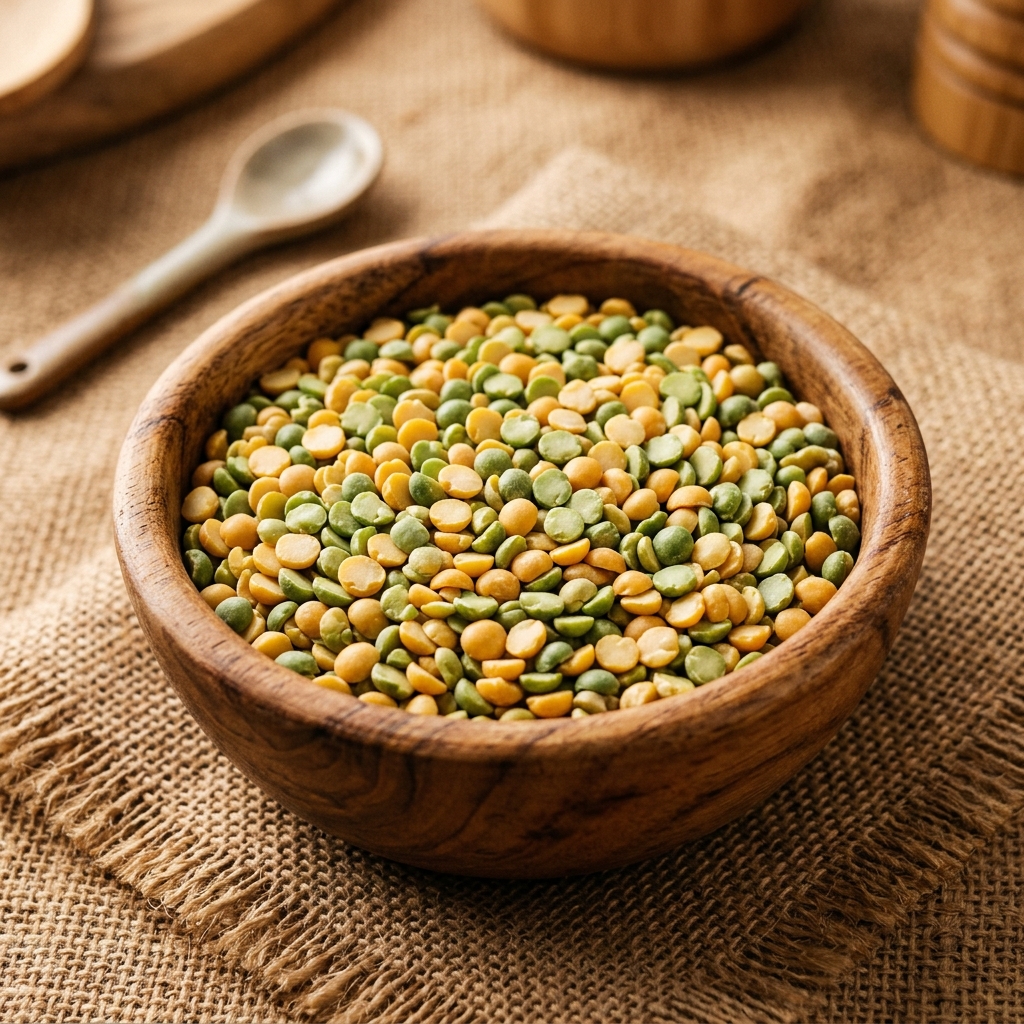 Saskatchewan Green Pea Fields and Seeds Harvested